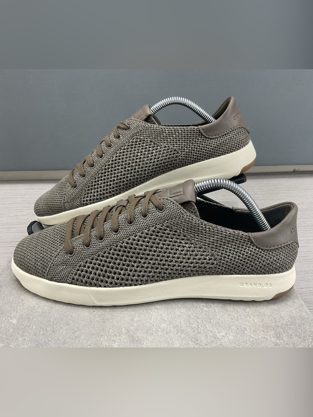 Cole Haan GrandPro Tennis Stitchlite Men’s 9M Beige Knit Sneakers C27913